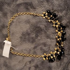 Kate spade black and gold statement necklace